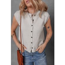 Jet Stream Button Up O Neck Sweater Vest