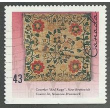 CAN 1993 43c 'HANDCRAFTED TEXTILES' FINE USED (EBID49-007)