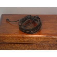 New Leather Black & Brown Braided Fashion Bracelet