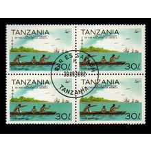 Tanzania 1992, Michel 1301, Scott 989, Block of 4, used CTO