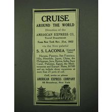 1922 American Express Ad - Cruise Around World