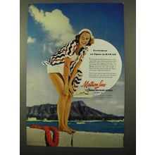 1941 Matson Line Ad - Excitement on Tiptoe in Hawaii