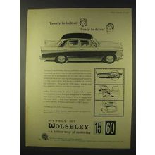 1960 Wolseley 15/60 Car Ad - Lovely To Look At