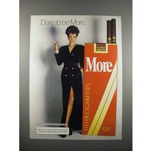 1985 More Cigarettes Ad - Dare to Be