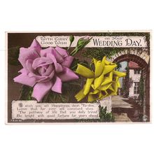ON YOUR WEDDING DAY.used vintage postcard by Rotary