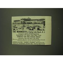 1949 The Monmouth Resort Ad - The Monmouth at Spring Lake Beach, N.J.