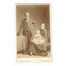 Victorian cdv photo couple & baby Stirling photographer