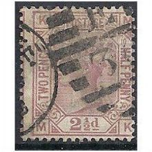 1878 SG141 2 1/2d Rosy Mauve Plate 10 Good Used Check Letters "MK".