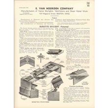 e van noorden company 1936 duratite skylight truss bar vintage catalog