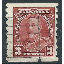 Canada 1935 SG354 3c Scarlet IMPERF x Perf 8 Good/Fine Used....