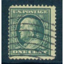 Used 331 1c Benjamin Franklin Barely Clears A06567
