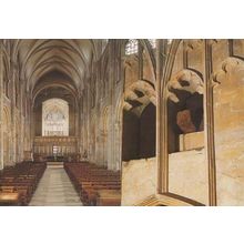 Christchurch Priory Dorset The Miraculous Beam Nave 2x Postcard Bundle