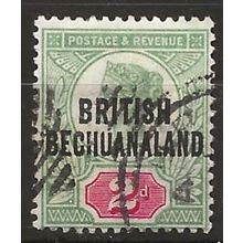 Bechuanaland 1891 SG34 2d Grey-Green & Carmine Fine Used . .