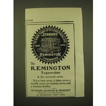 1902 Remington Typewiter Ad - To save time is to lengthen life