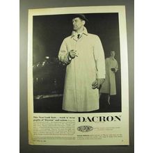 1956 Du Pont Dacron Raincoat Ad - Neat Look Lasts