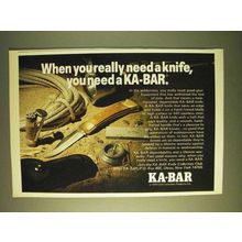 1979 Ka-Bar Knives Ad - When You Really Need