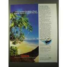 1987 Cunard Cruise Ad - Three Luxury Sailing Styles