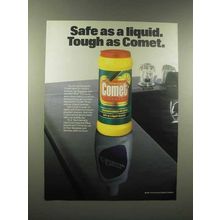 1988 Comet Cleanser Ad - Safe As A Liquid, Tough