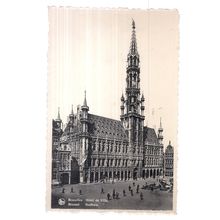 HOTEL DE VILLE, BRUXELLES, BRUSSELS . unused vintage postcard #