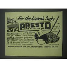 1957 Prestons Lawn Mower Ad - For the lawn's sake