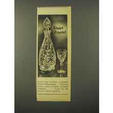 1964 Stuart Crystal Ad - In the long tradition of English hand-craftsmanship