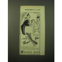1948 Daniel Hays Gloves Ad - art by Otto Soglow - Waiter