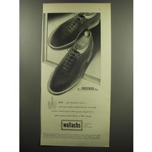 1949 Wallachs Freeman Shoes Ad - Buck soft, luxurious, correct