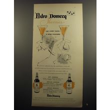 1951 Pedro Domecq Sherries Ad - For every taste - a rare pleasure