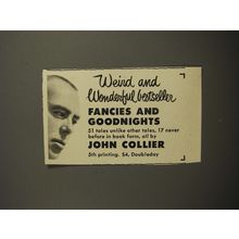 1952 Fancies and Goodnights Book by John Collier Advertisement