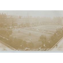 Tennis Court Queens Club Gardens London Kensington Real Photo Old Postcard