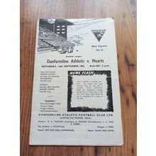 1963/64 Dunfermline Athletic vs Hearts, 14/9/1963 Scottish Division 1 *FREE P&P
