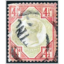 1887-1892 Queen Victoria Jubilee - 4½d carmine/yellowish green (as picture) C2-3