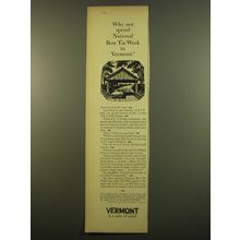 1961 Vermont Development Commission Ad - Why not spend National Bow Tie Week