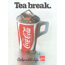 COCA COLA Tea break COKE drink :- Original Vintage 1979 Magazine Advert