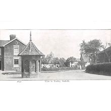 View in Yaxley, Suffolk : Pawsey printed postcard 1631