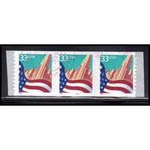 Used 3281 33c U.S. Flag Over City Fine PNC 6666A/3 PA4093