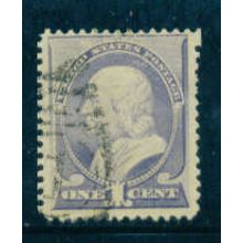 Used 212 1c Benjamin Franklin Barely Clears M01395