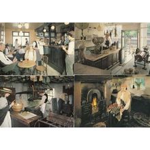 Ironbridge Pub Butchers Squatters Cottage Candle Factory 4x Postcard s