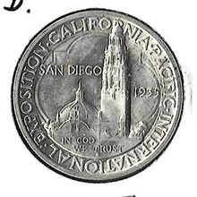 1935-S US San diego Silver Comm Half Dollar Choice BU