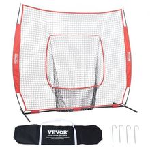 7x7 ft Baseball Softball Practice Net, Portable Baseball Training Net for Hi...