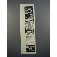 1940 Pabst Blue Ribbon Malt Extract Ad - Best Results