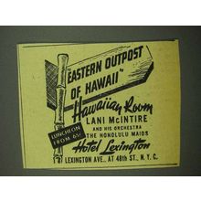 1942 Hotel Lexington Ad - Eastern Outpost of Hawaii