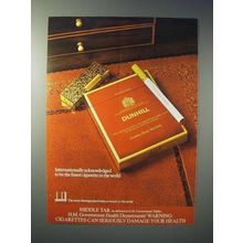1978 Dunhill Cigarette Ad - Internationally Acknowledged