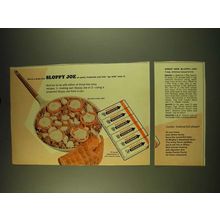 1967 Wrigley's Spearmint Gum Ad - Sloppy Joe Recipe