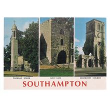 multiview, SOUTHAMPTON, HAMPSHIRE unused vintage postcard J. arthur Dixon =