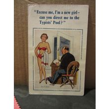 SEASIDE HUMOUR POSTCARD used. D. Constance Ltd. no 1978. 1957 pm Donald McGill #