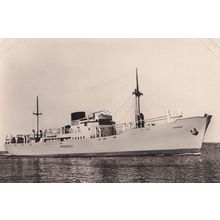MS Rhodes Rhodos Greek Swedish America Line DFDS Ship RPC Postcard