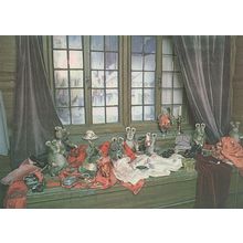 The Mice Display at the House Of The Tailor Of Gloucester Postcard