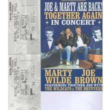 Marty Wilde Joe Brown Row B Nottingham 2005 2x Live Concert Ticket s & Flyer