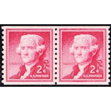 1055b, Mint 2¢ Superb NH Coil Pair With Graded 98 PSE Certificate Stuart Katz